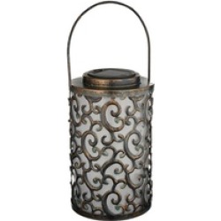 Iron solar powered Garden Gate Solar Lantern