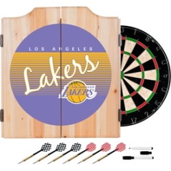 NBA Hardwood Classics Beveled Wood Dart Cabinet Set