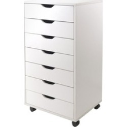 Winsome Halifax Cabinet for Closet/Office, 7 Drawers, White