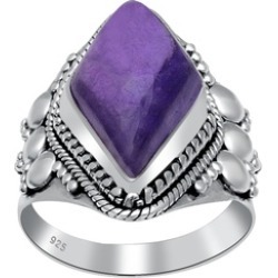 Orchid Jewelry 925 Sterling Silver 8 Carat Amethyst Ring