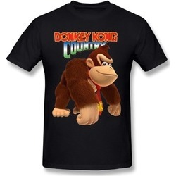 YHSXD Caitian Video Games Donkey Kong Country Black Tee