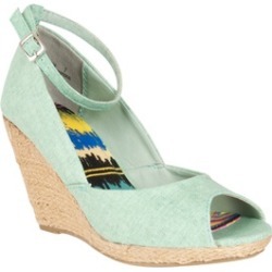 Riverberry Women's 'Astrid' Ankle Strap Peep Toe Wedges, Mint