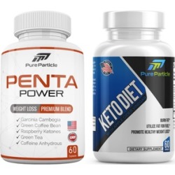 Keto Diet and Penta Power Weight Loss Supplement Set, 2 bottles
