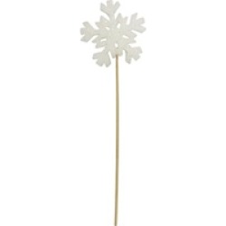 13" Tell a Story Winter Frost White Christmas Snowflake Pick