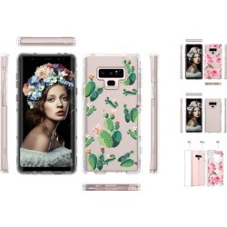 Case Shockproof Rose Cactus Print Clear Popular For SamSung Galaxy note9