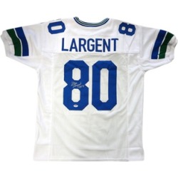 Autographed Steve Largent Seattle Seahawks White Custom Jersey