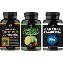Turmeric Curcumin, Garcinia Cambogia with Apple Cider Vinegar, and Garcinia Cambogia PM (3-Pack)
