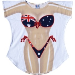 La Imprints Women's Bathing Suit Cover Up Australian Flag Bikini