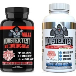 Angry Supplements Monster Test MAXX (90-Count) and Monster Test (120-Count) Dietary Supplement Set