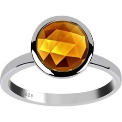 Orchid Jewelry 925 Sterling Silver 3 Carat Citrine Ring
