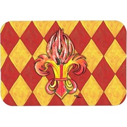 Carolines Treasures Peppers Fleur de lis Kitchen or Bath Mat