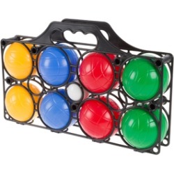 Beginner Bocce Ball Set in Case Outdoor Lawn Game for Kids Toddlers Backyard