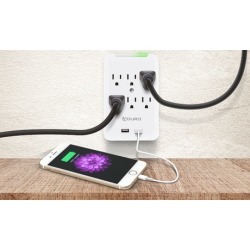 Aduro 6-Outlet/Dual-USB Charging Station