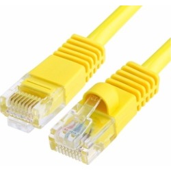 Cmple - RJ45 CAT5 CAT5E ETHERNET LAN NETWORK CABLE -15 FT Yellow