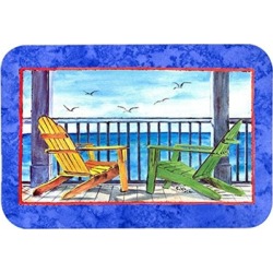 Carolines Treasures Adirondack Chairs Blue Kitchen or Bath Mat