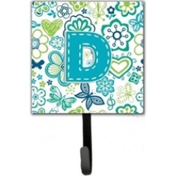 Carolines Treasures CJ2006-DSH4 Letter D Flowers And Butterflies Teal Blue Leash