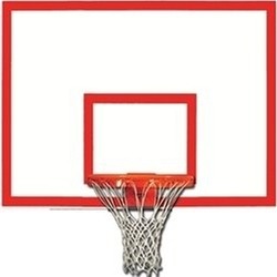 Gared Sports 1272B 42 x 72 in. Steel Rectangular Backboard with Target & Border