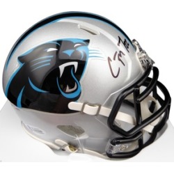 Autographed Christian McCaffrey Carolina Panthers Mini Helmet