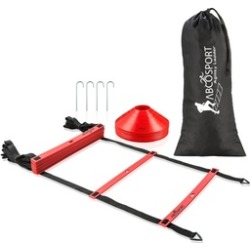 Speed Agility Ladder with 12 Adjustable Flat Rungs, 15ft Long