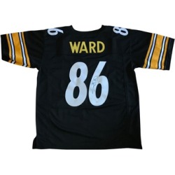 Autographed Hines Ward Custom Black Jersey