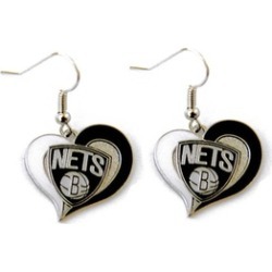 Sports Team Logo Swirl Heart Earring NBA Dangle Logo Charm Gift