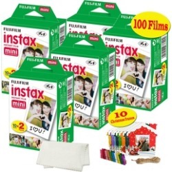 Fujifilm Instax Mini Films, 10 Christmas Hanging Film Frames, Microfiber Cloth.