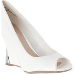 Riverberry Women's 'Naya' Wedge Heel Peep Toe Shoes, White