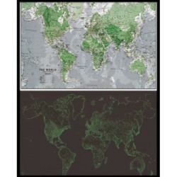 Glow-in-dark World Map Poster