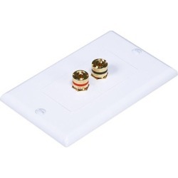 High Quality Banana Binding Post 2-Piece Inset Wall Plate for 1Speaker