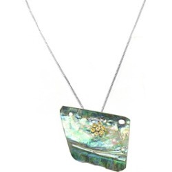 Orchid Jewelry Citrine & Mother of Pearl 925 Sterling Silver Necklace