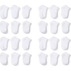24 Pairs Men's Classic Low Cut Socks 9-11 or 6-8 Black or White or Mix