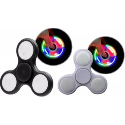 2 PACK LED Hand Spinner Tri Fidget Spinner EDC Focus Toy Kid/ Adult - 2