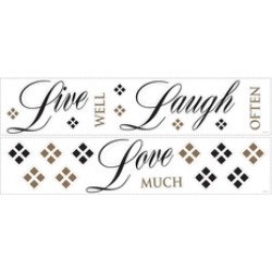 Roommates Baby Room Wall Decorative Live, Love, Laugh Quote Wall Decals