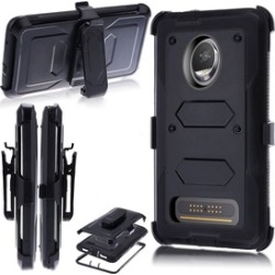 For Motorola Moto Z2 Play/ Force Phone Case Hybrid Holster Clip Stand