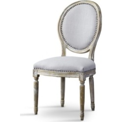Clairette Wood Traditional French Accent Chair Round