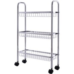 3 Tire Metal Storage Rack Baskets Shelving Home Kitchen Office Garage