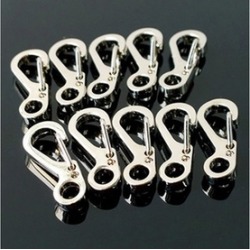 10 Pcs Mini Durable Outdoor Survival Hang Buckle Quickdraw Clips Hooks Keychains