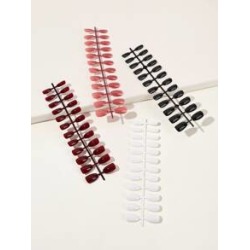 96pcs DIY Plain Fake Nails
