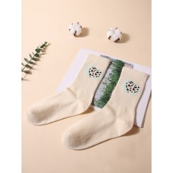 Heart Pattern Crew Socks