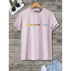 Men Galaxy & Planet Print Tee