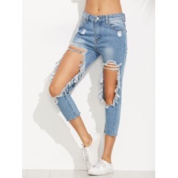 Extreme Distressed Knees Jeans