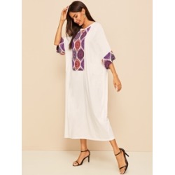 Tribal Print Hijab Dress