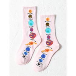 Planet Print Crew Socks
