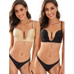 U Plunge Bra Set 2pack