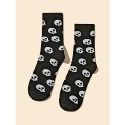 Skull Pattern Crew Socks