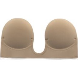 Seamless U Plunge Backless Strapless Adhesive Bra
