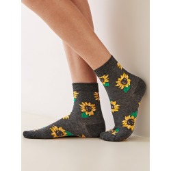 Sunflower Pattern Socks 1pair