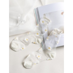 Flower Pattern Crew Socks