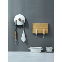 2pcs Wall Mounted Pot Lid Storage Rack