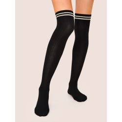 Striped Pattern Knee Length Socks 1pair